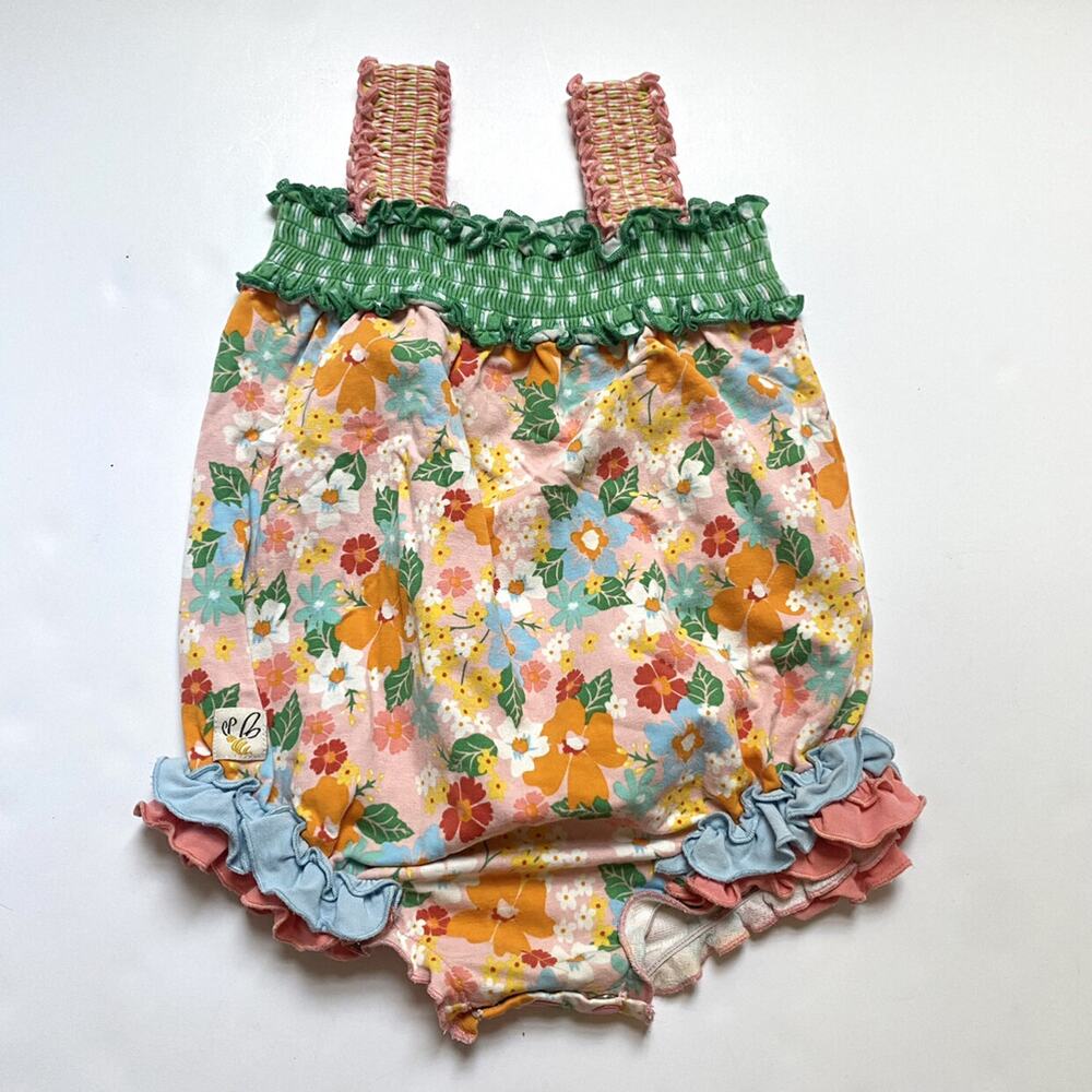 Wildflowers Floral Ruffle Bubble Romper One Piece